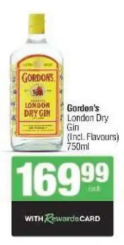 Spar Tops Gordon's London Dry Gin offer