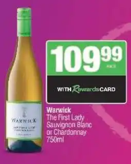 Warwick The First Lady Sauvignon Blanc or Chardonnay 750ml
