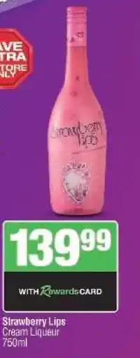 Spar Tops Strawberry Lips Cream Liqueur offer