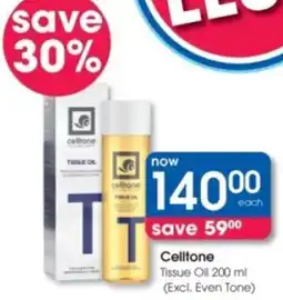 Clicks Celltone Tissue Oil offer
