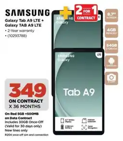 HiFi Corp SAMSUNG Galaxy Tab A9 LTE + Galaxy TAB A9 LTE offer