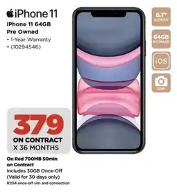 HiFi Corp iPhone 11 64GB Pre Owned offer