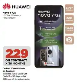 HiFi Corp HUAWEI Nova Y72s offer