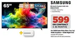 HiFi Corp SAMSUNG 65-inch Crystal UHD 4K- 65DU7000 offer