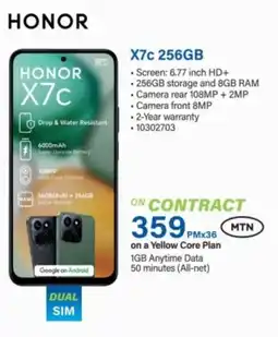 Incredible Connection HONOR X7c 256GB offer