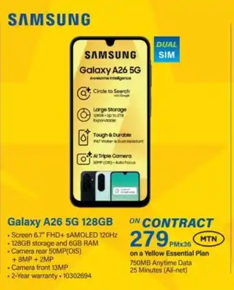 Incredible Connection SAMSUNG Galaxy A26 5G 128GB offer