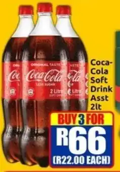 Three Star Cash and Carry Coca-Cola Soft Drink Asst offer