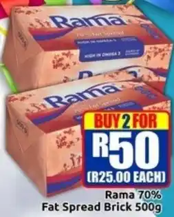 Three Star Cash and Carry Rama 70% Fat Spread Brick offer