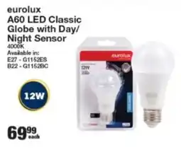 Mica Eurolux A60 LED Classic Globe with Day/ Night Sensor offer