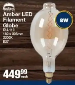Mica Radiant Amber LED Filament Globe offer
