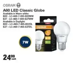Mica OSRAM A60 LED Classic Globe offer