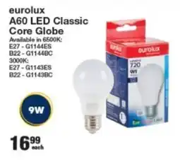 Mica Eurolux A60 LED Classic Core Globe offer
