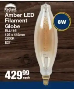 Mica Radiant Amber LED Filament Globe offer