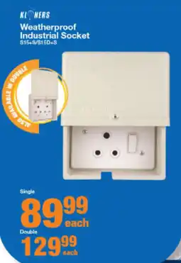 Mica KLONERS Weatherproof Industrial Socket offer