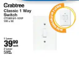 Mica Crabtree Classic 1 Way Switch offer