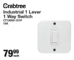 Mica Crabtree Industrial 1 Lever 1 Way Switch offer