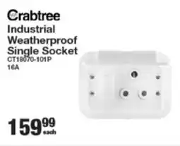 Mica Crabtree Industrial Weatherproof Single Socket offer