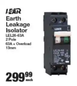 Mica LEAR Earth Leakage Isolator offer