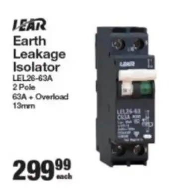 Mica LEAR Earth Leakage Isolator offer