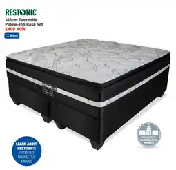 OK Furniture RESTONIC 183cm Tanzanite Pillow-Top Base Set offer