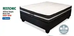 OK Furniture RESTONIC 152cm Vegas Base Set offer