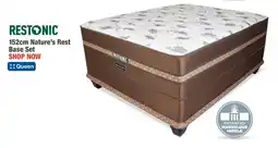 OK Furniture RESTONIC 152cm Nature's Rest Base Set offer