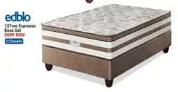 OK Furniture Edblo 137cm Espresso Base Set offer