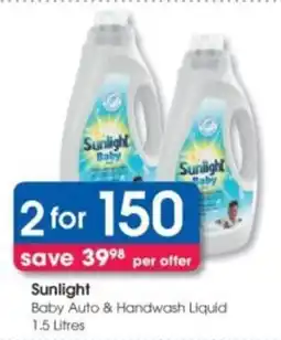 Clicks Sunlight Baby Auto & Handwash Liquid offer