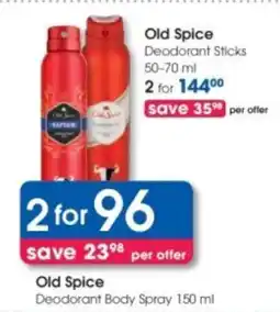 Clicks Old Spice Deodorant Body Spray offer