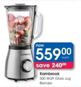 Clicks Kambrook 500 Watt Glass Jug Blender offer