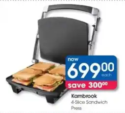 Clicks Kambrook 4-Slice Sandwich Press offer