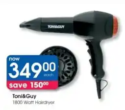 Clicks Toni&Guy 1800 Watt Hairdryer offer