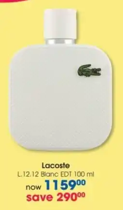 Clicks Lacoste L.12.12 Blanc EDT offer