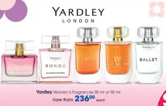 Clicks Yardley Women's Fragrances offer