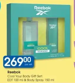 Clicks Reebok Cool Your Body Gift Set EDT & Body Spray offer