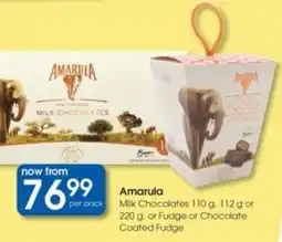 Clicks Amarula Milk Chocolates or Fudge or Chocolate Coated Fudge offer