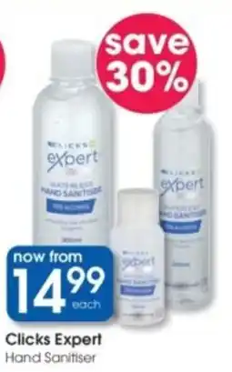 Clicks Clicks Expert Hand Sanitiser offer