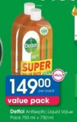 Clicks Dettol Antiseptic Liquid Value Pack offer