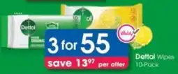 Clicks Dettol Wipes offer