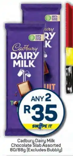 Pick n Pay Cadbury Dairy Milk Chocolate Slab Assorted 80/88g offer