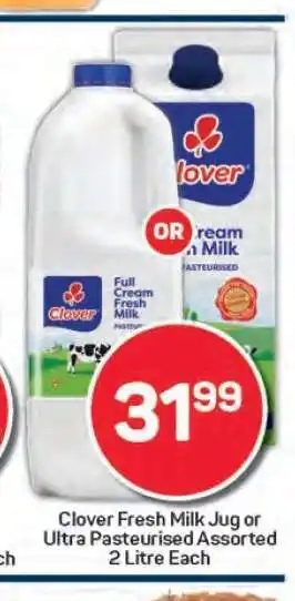 Pick n Pay Clover Fresh Milk Jug or Ultra Pasteurised Assorted offer