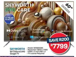 Pick n Pay Hypermarket Skyworth 60 UHD Google TV offer