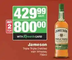 Spar Tops Jameson Triple Triple Distilled Irish Whiskey offer