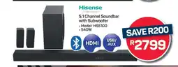 Pick n Pay Hypermarket Hisense 5.1 Channel Soundbar with Subwoofer offer