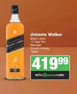 Spar Tops Johnnie Walker Black Label offer