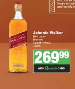 Spar Tops Johnnie Walker Red Label offer