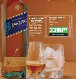 Spar Tops JOHNNIE WALKER Blue Label offer