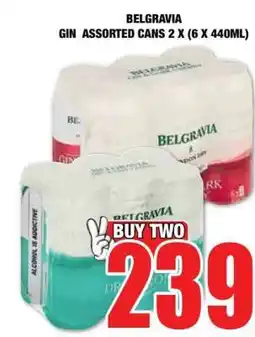 Boxer BELGRAVIA GIN ASSORTED CANS 2 X (6 X 440ML) offer