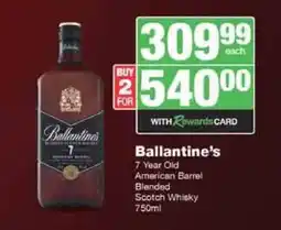 Spar Tops Ballantine's offer