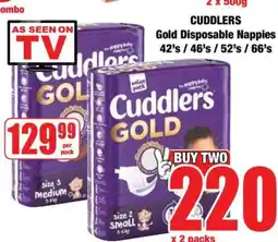 Boxer CUDDLERS Gold Disposable Nappies offer